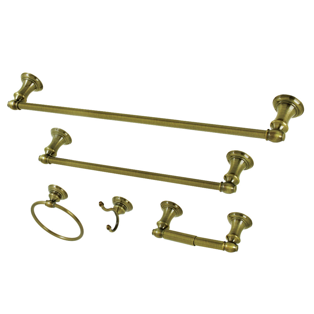 BAHK2612478AB Provence Bathroom Accessory Set, Antique Brass - 5 Piece