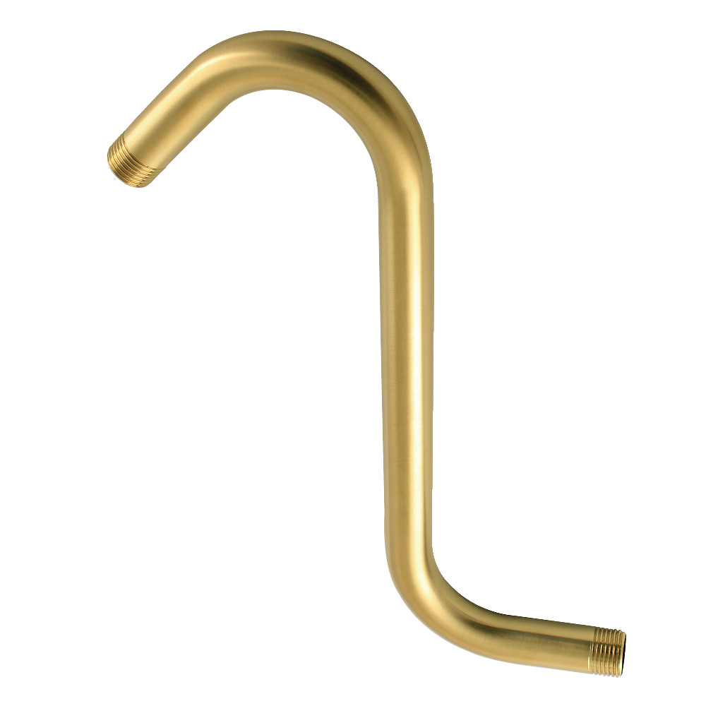 10 in. Showerscape S-Shape Shower Arm, Brushed Brass