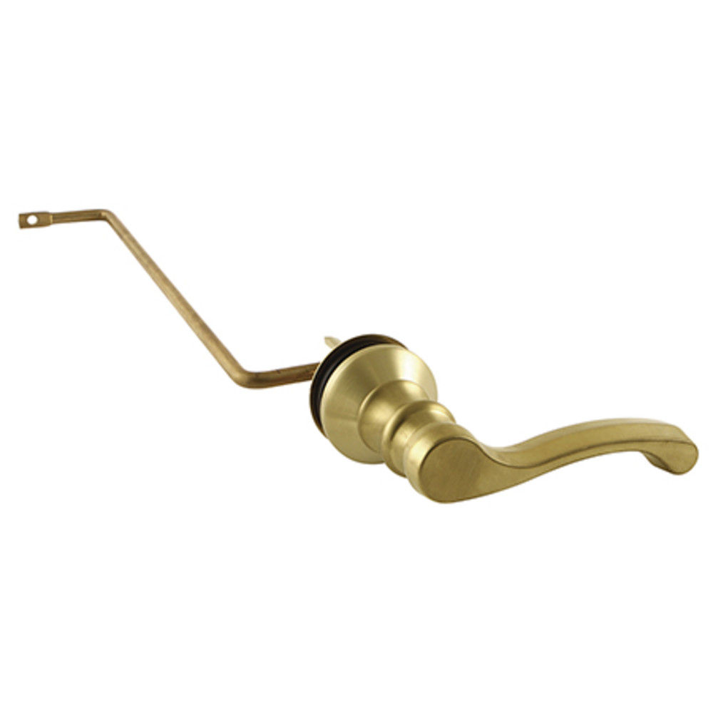 French Country Side Mount Toilet Tank Lever, Brushed Brass