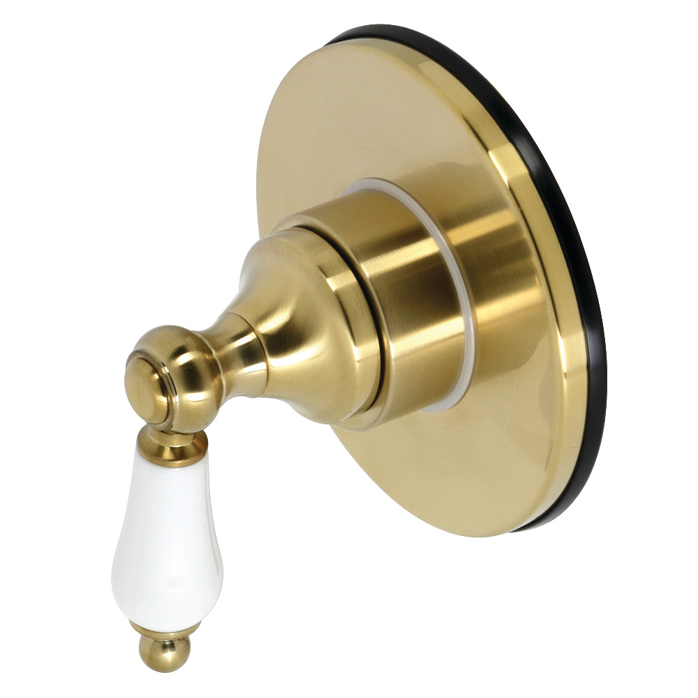 KS3037PL Single-Handle Three-Way Diverter Valve with Trim Kit, Brushed Brass