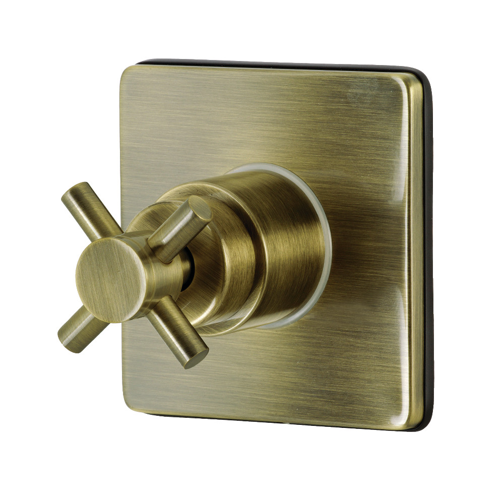 KS3043DX Single-Handle Three-Way Diverter Valve with Trim Kit, Antique Brass