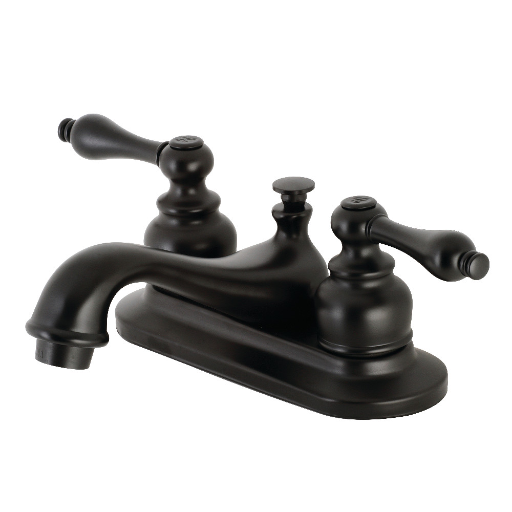 4 in. Restoration Centerset Bathroom Faucet, Matte Black