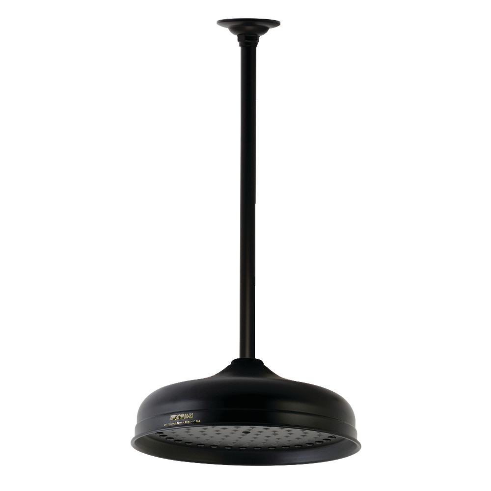 10 in. Showerhead with 17 in. Ceiling Mounted Shower Arm, Matte Black