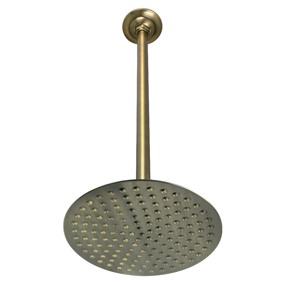 7.75 in. Trimscape Showerhead with 17 in. Ceiling Mount Shower Arm, Antique Brass