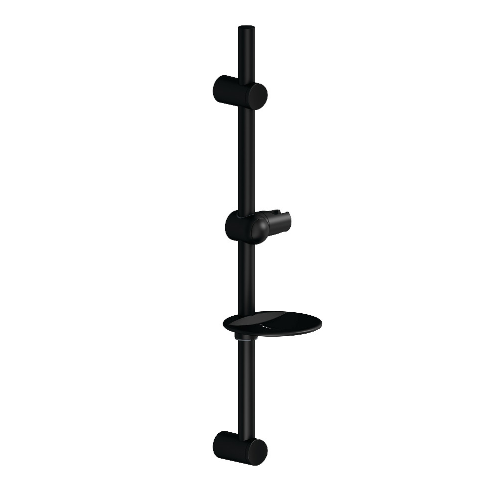 24 in. Vilbosch Slide Bar with Soap Dish & Hand Shower Holder, Matte Black