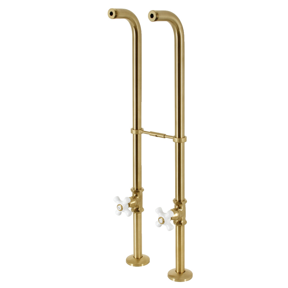 CC266S7PX Freestanding Supply Line with Stop Valve, Brushed Brass