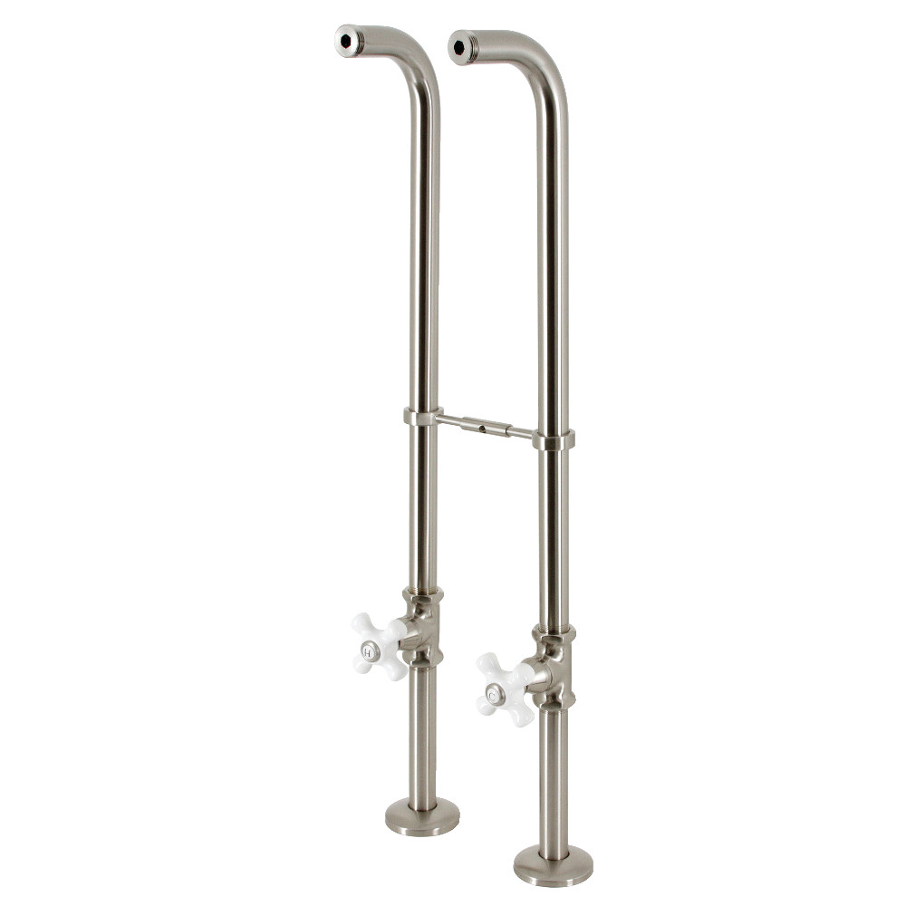 CC266S8PX Freestanding Supply Line with Stop Valve, Brushed Nickel
