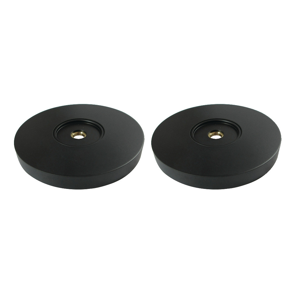 1.25 in. Silver Sage Grab Bar Flange, Matte Black - Set of 2