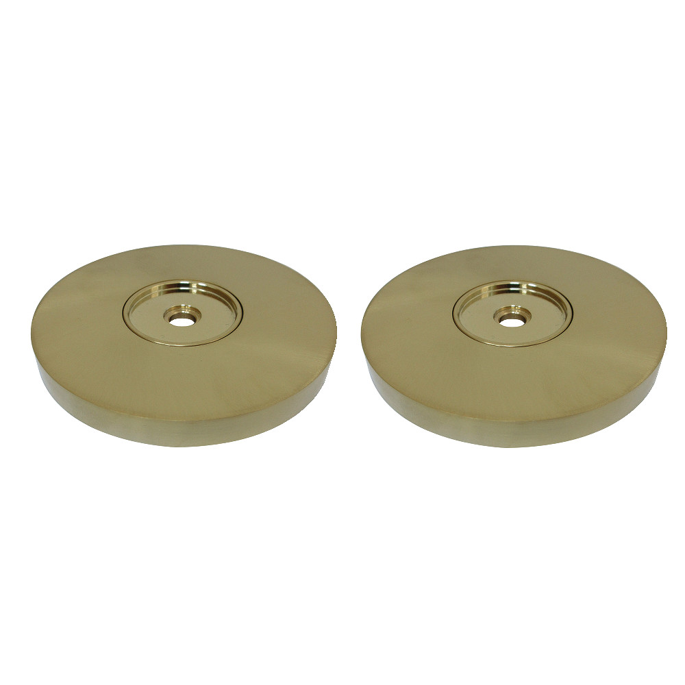 1.25 in. Silver Sage Grab Bar Flange, Brushed Brass - Set of 2