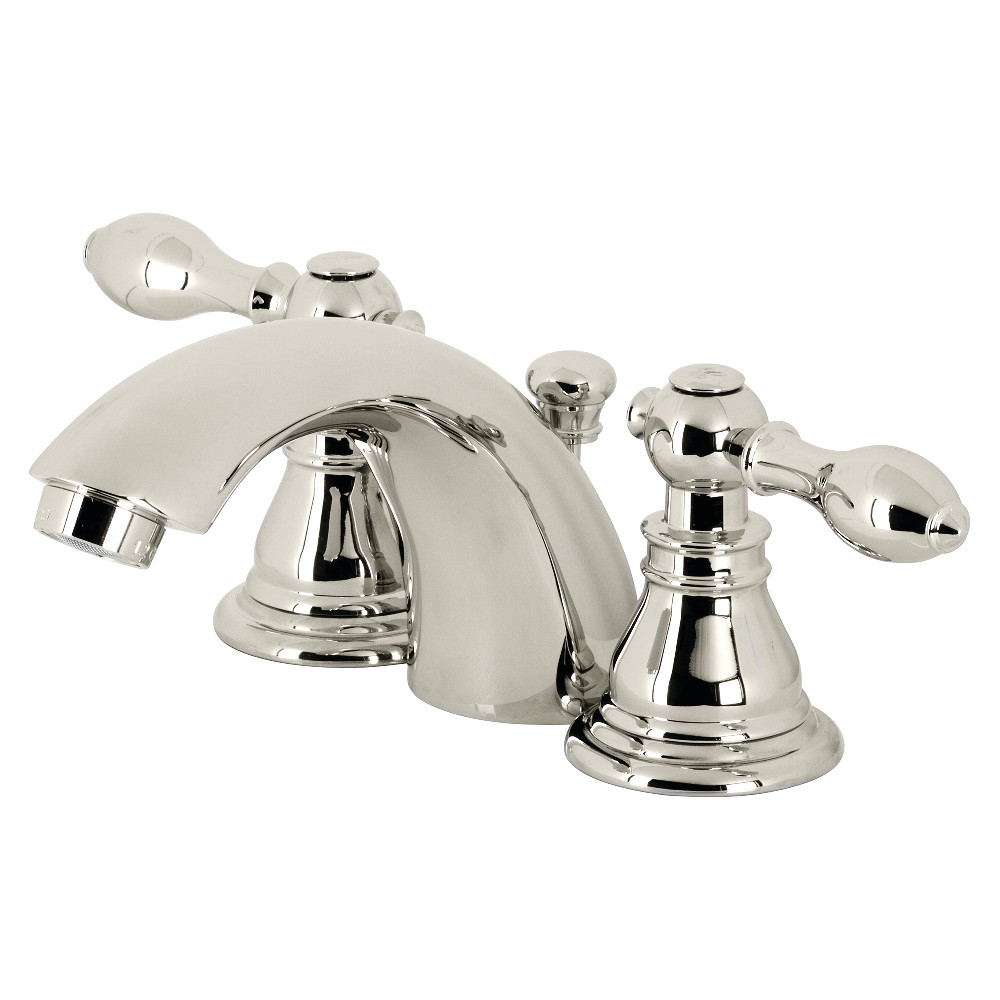 KB956ACLPN American Classic Mini-Widespread Bathroom Faucet with Plastic Pop-Up, Polished Nickel