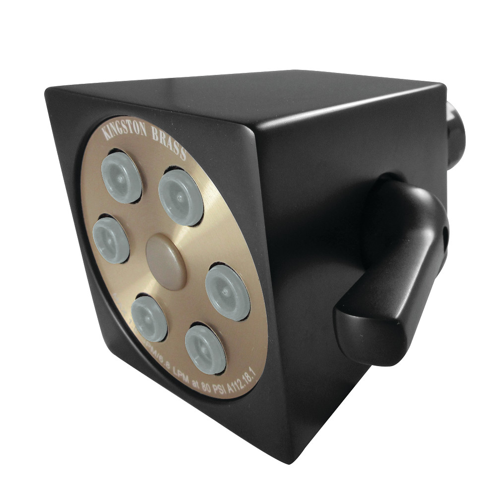 K230A0 2.8 in. Monarch Brass Square Shower Head, Matte Black