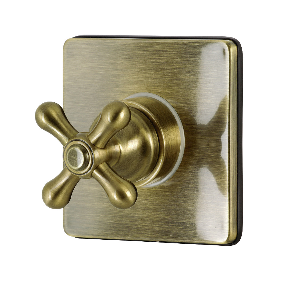 KS3043AX Single-Handle Three-Way Diverter Valve with Trim Kit, Antique Brass