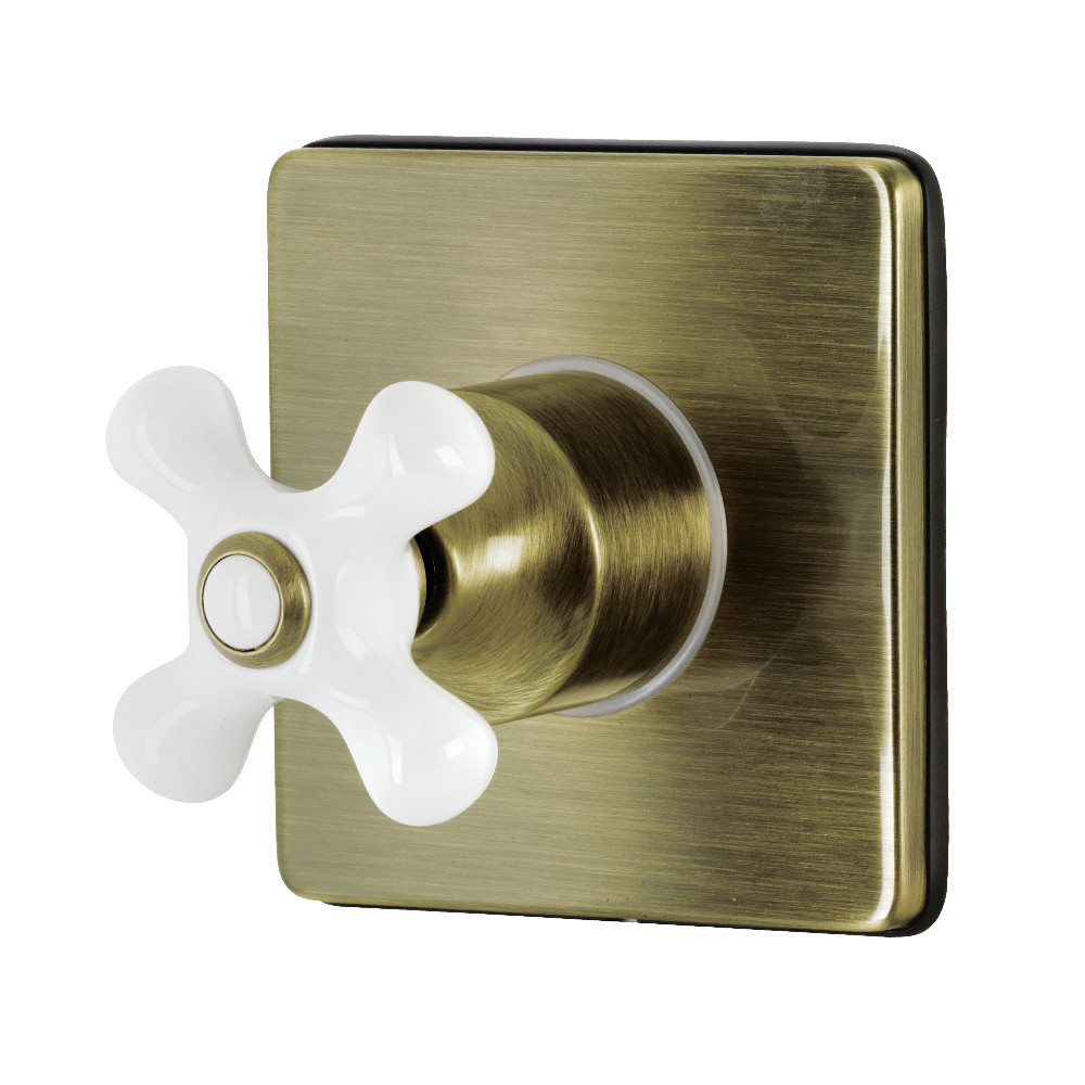 KS3043PX Single-Handle Three-Way Diverter Valve with Trim Kit, Antique Brass