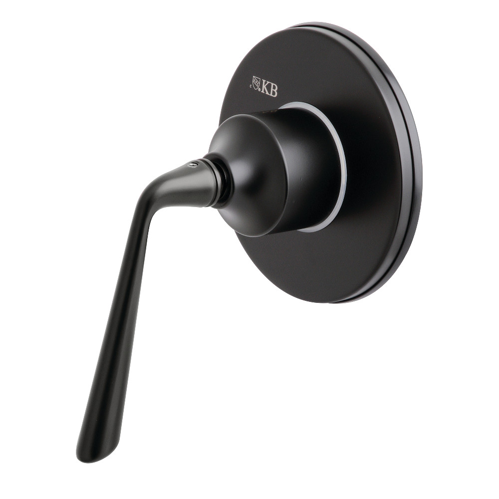 3 Way Single Handle Traditional Diverter Valve with Trim Kit, Matte Black