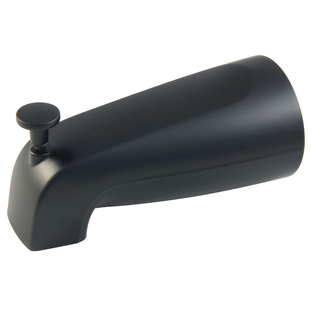 Zinc Tub Spout with Diverter - Matte Black - 4.81 in.