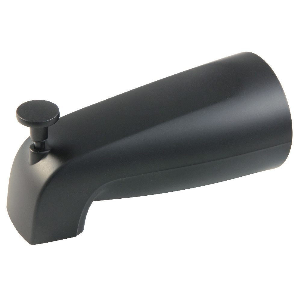 5.25 in. Zinc Tub Spout with Diverter, Matte Black