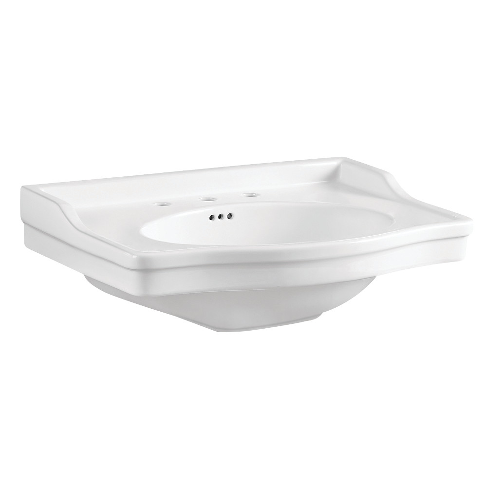 Picture of Kingston Brass VPB3308B 30 in. Fauceture Victorian Ceramic Console Sink Basin, White