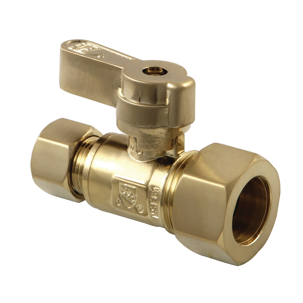 KF5335BB 0.62 x 0.37 in. Dia. Comp Straight Stop Valve, Brushed Brass