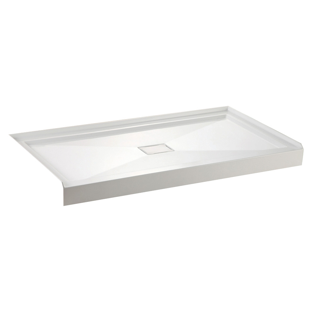 VTSB60325C 60 x 32 in. Aqua Eden Dominica Single Threshold Shower Base with Center Drain Hole, White