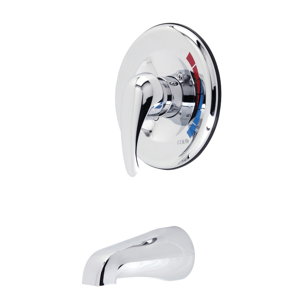 Tub and Shower Faucet, Polished Chrome, Wall Mount