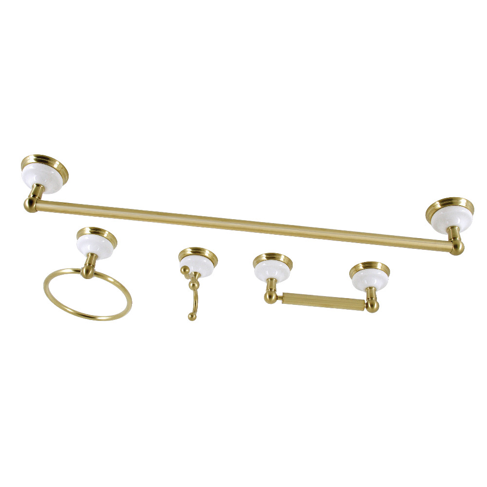 BAK1111478BB Victorian 4 Piece Bathroom Accessory Set, Brushed Brass