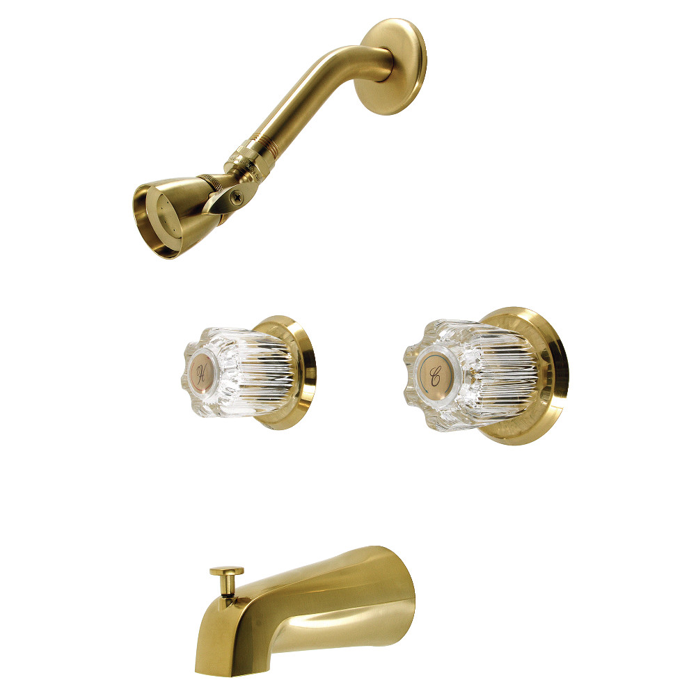Picture of Kingston Brass KB147 Americana Two-Handle Tub & Shower Faucet&#44; Brushed Brass