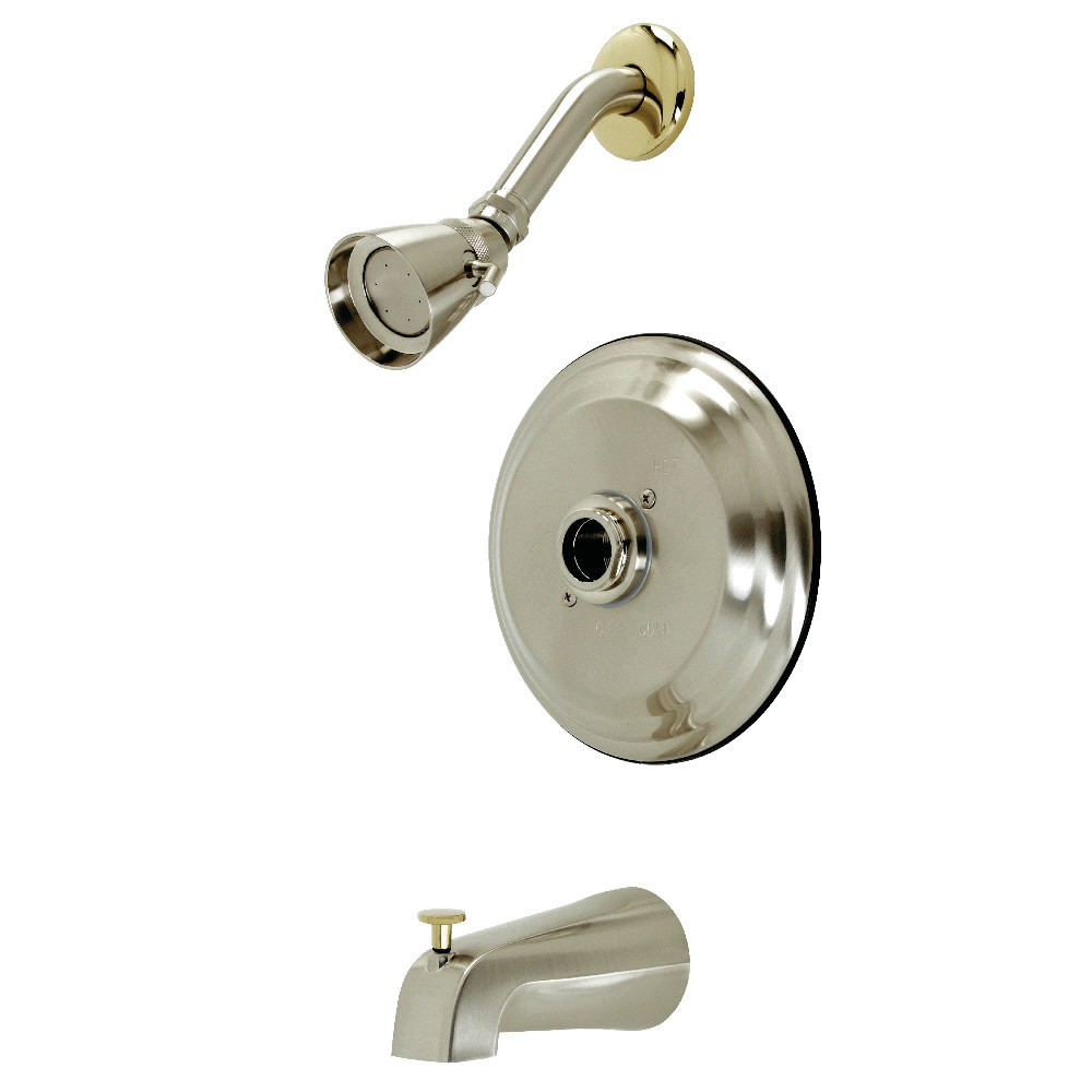 Tub & Shower Trim Only Without Handle, Brushed Nickel & Polished Brass