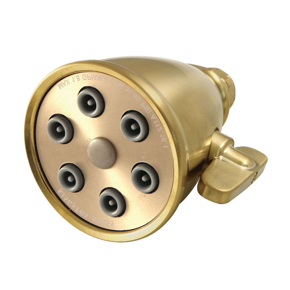 K138A7 Victorian Adjustable Jet Spray Shower Head, Brushed Brass