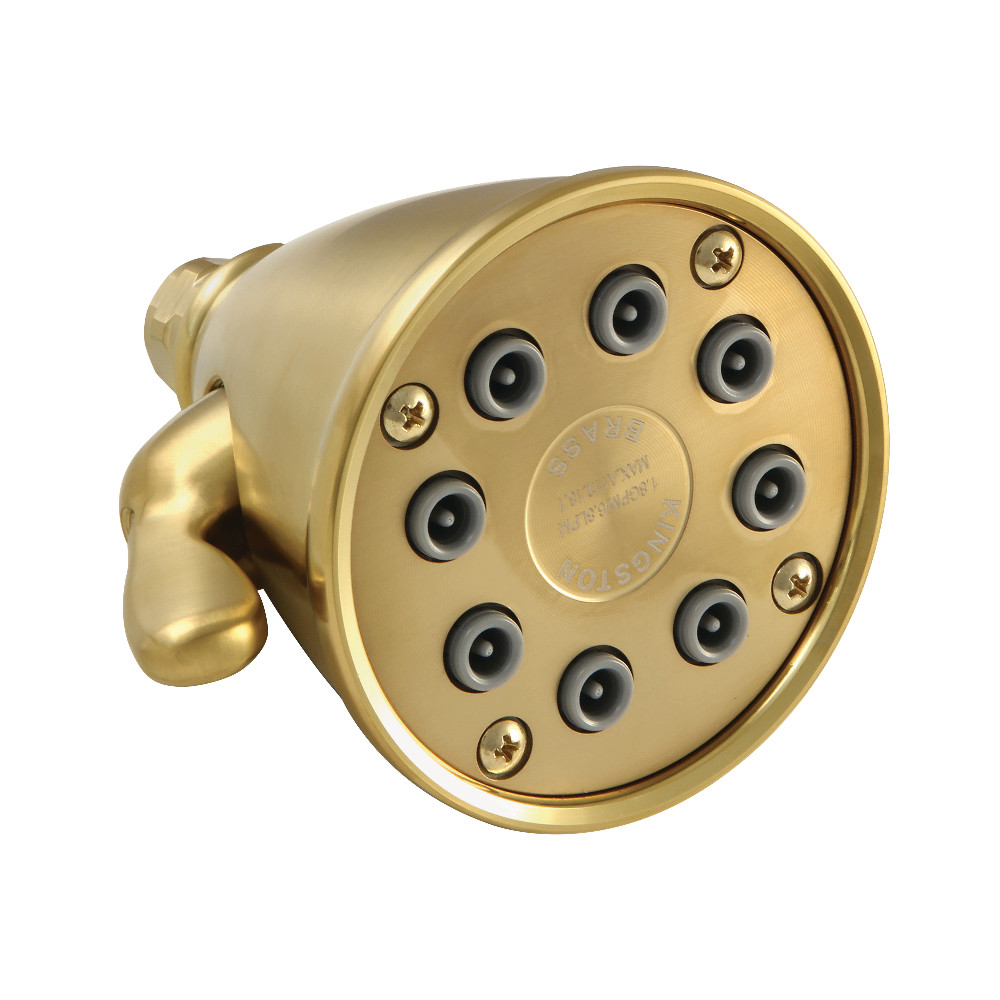 K139A7 Victorian Adjustable Jet Spray Shower Head, Brushed Brass