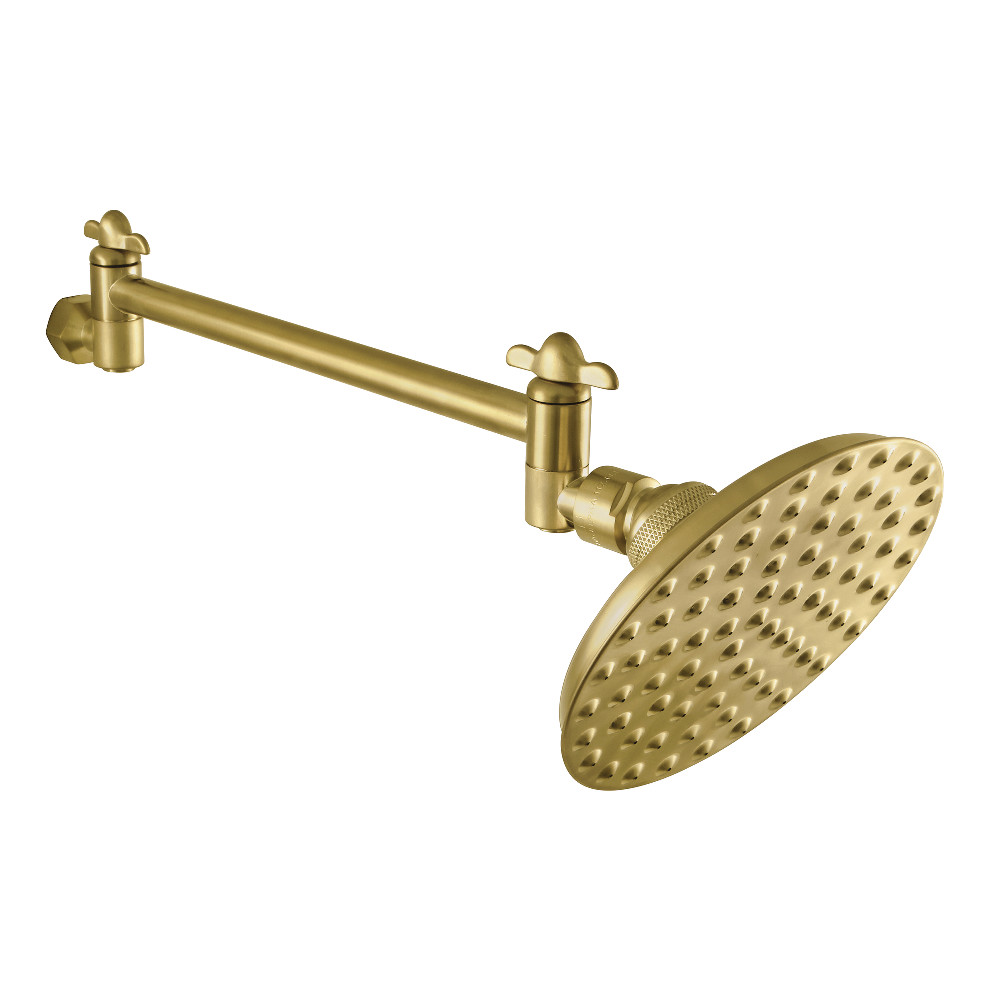Picture of Kingston Brass CK135K7 Victorian 5 in. Showerhead with High Low Adjustable Arm, Brushed Brass