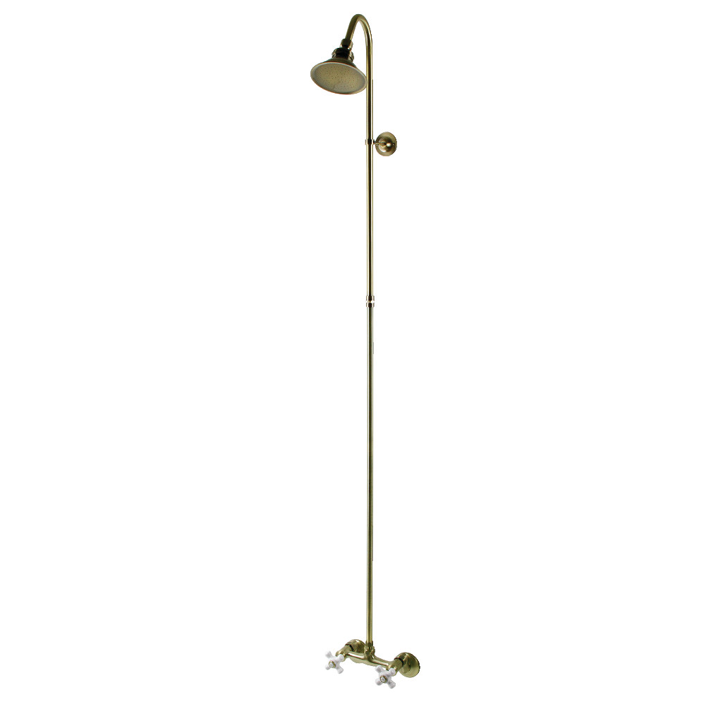 CCK2133PX Vintage Shower Combo, Antique Brass