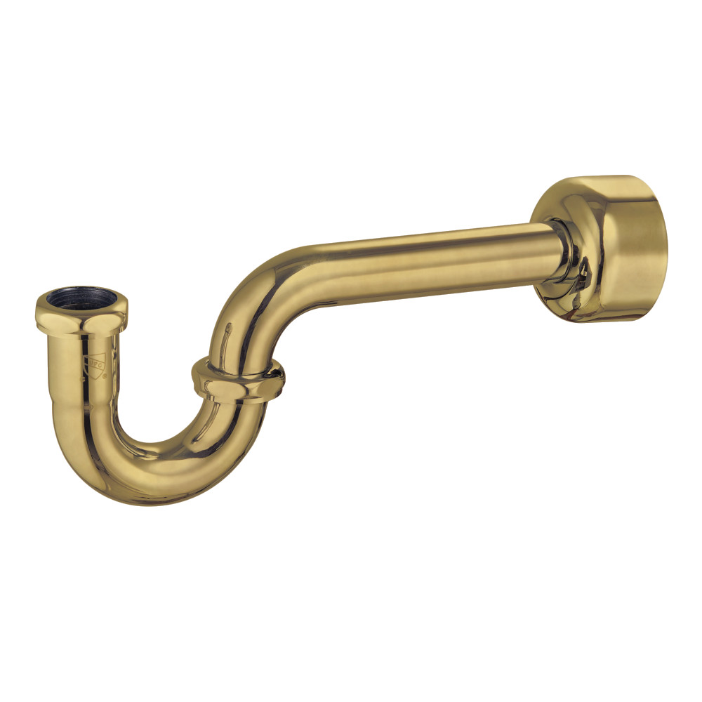 1.25 in. 18 Gauge Circlet Brass P-Trap, Brushed Brass