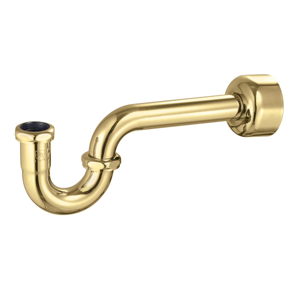 1.25 in. 18 Gauge Circlet Brass P-Trap, Polished Brass