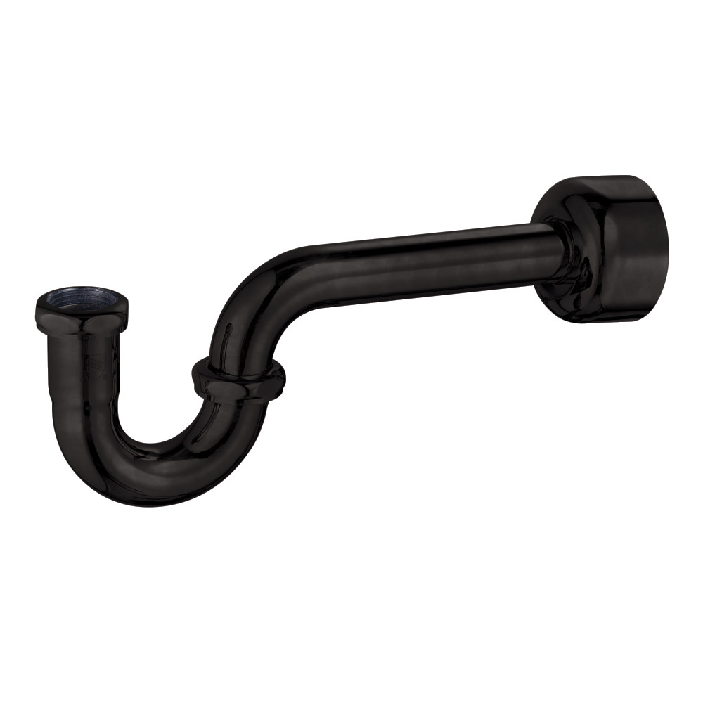 1.25 in. 18 Gauge Circlet Brass P-Trap, Matte Black