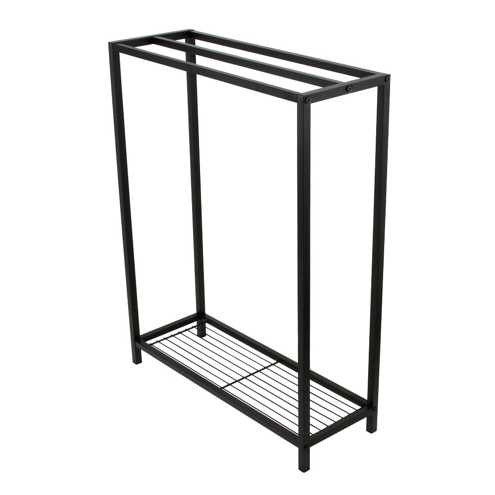 31.75 in. Edenscape Freestanding Iron Towel Rack, Matte Black