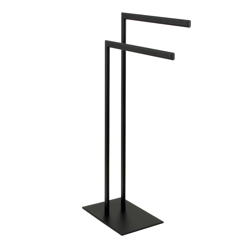31.75 in. Edenscape Pedestal Dual Towel Rack, Matte Black