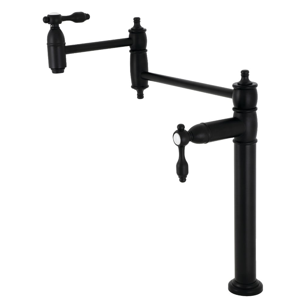 Picture of Kingston Brass KS3700TAL 18.44 in. Tudor Deck Mount Pot Filler, Matte Black