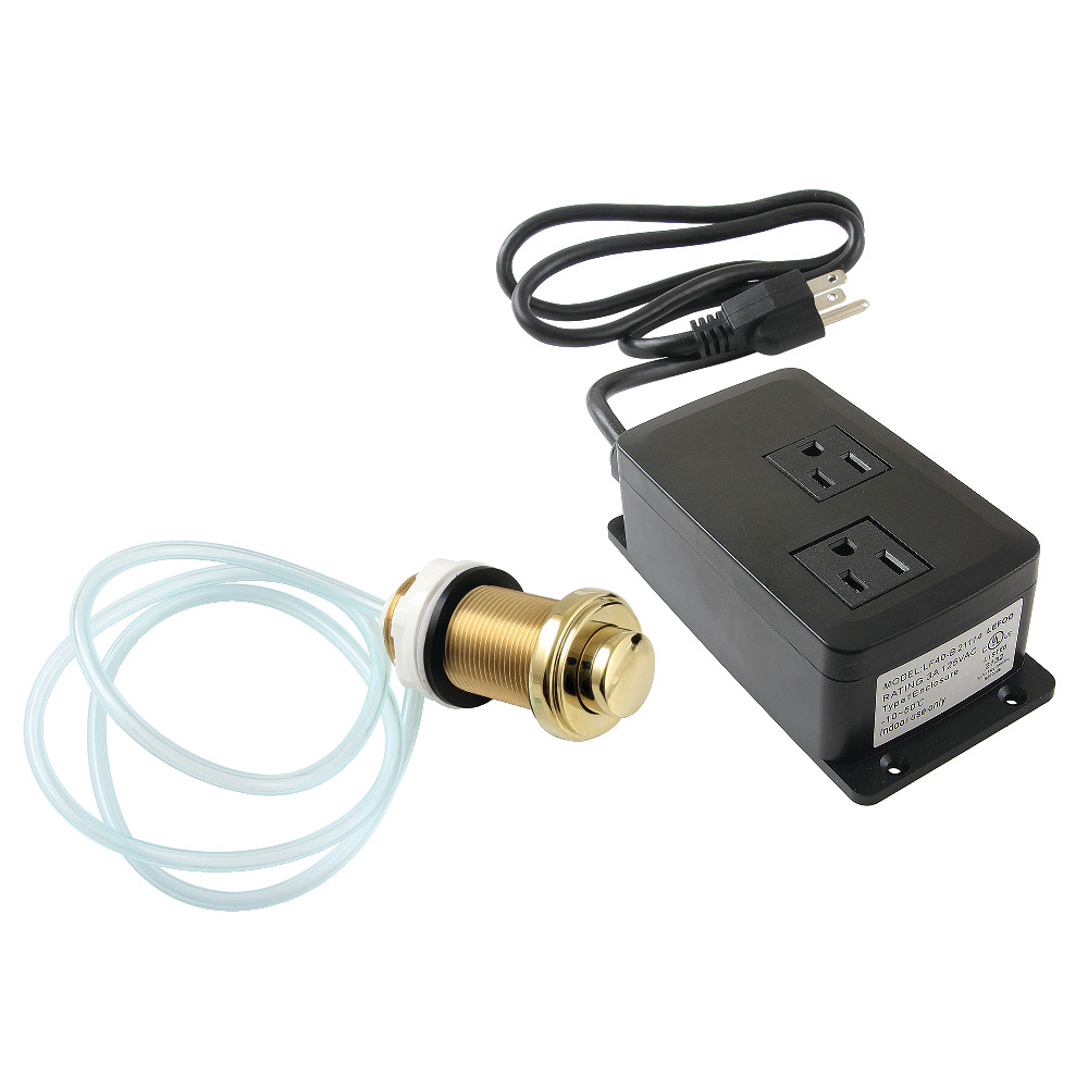 3.75 in. Trimscape Dual Outlet Garbage Disposal Air Switch Kit, Polished Brass