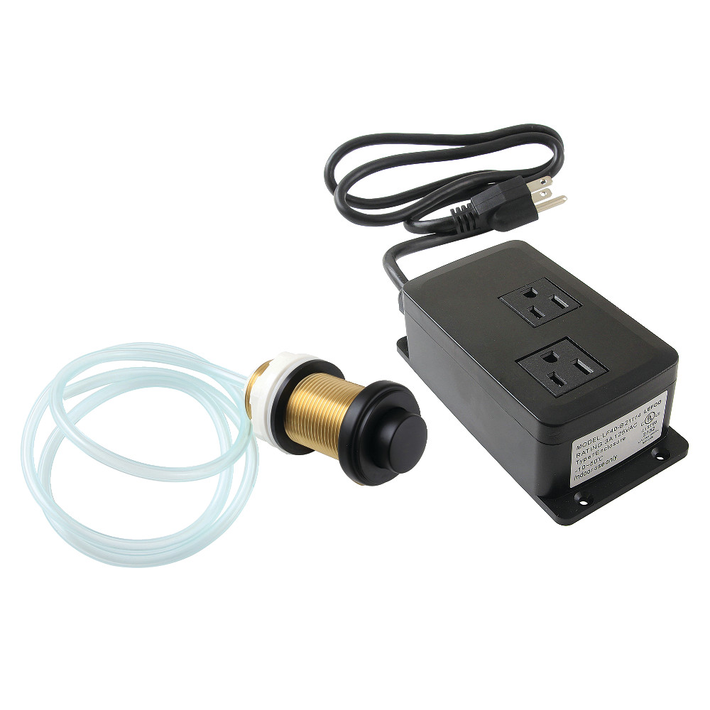 KADK210 3.75 in. Trimscape Dual Outlet Garbage Disposal Air Switch Kit, Matte Black