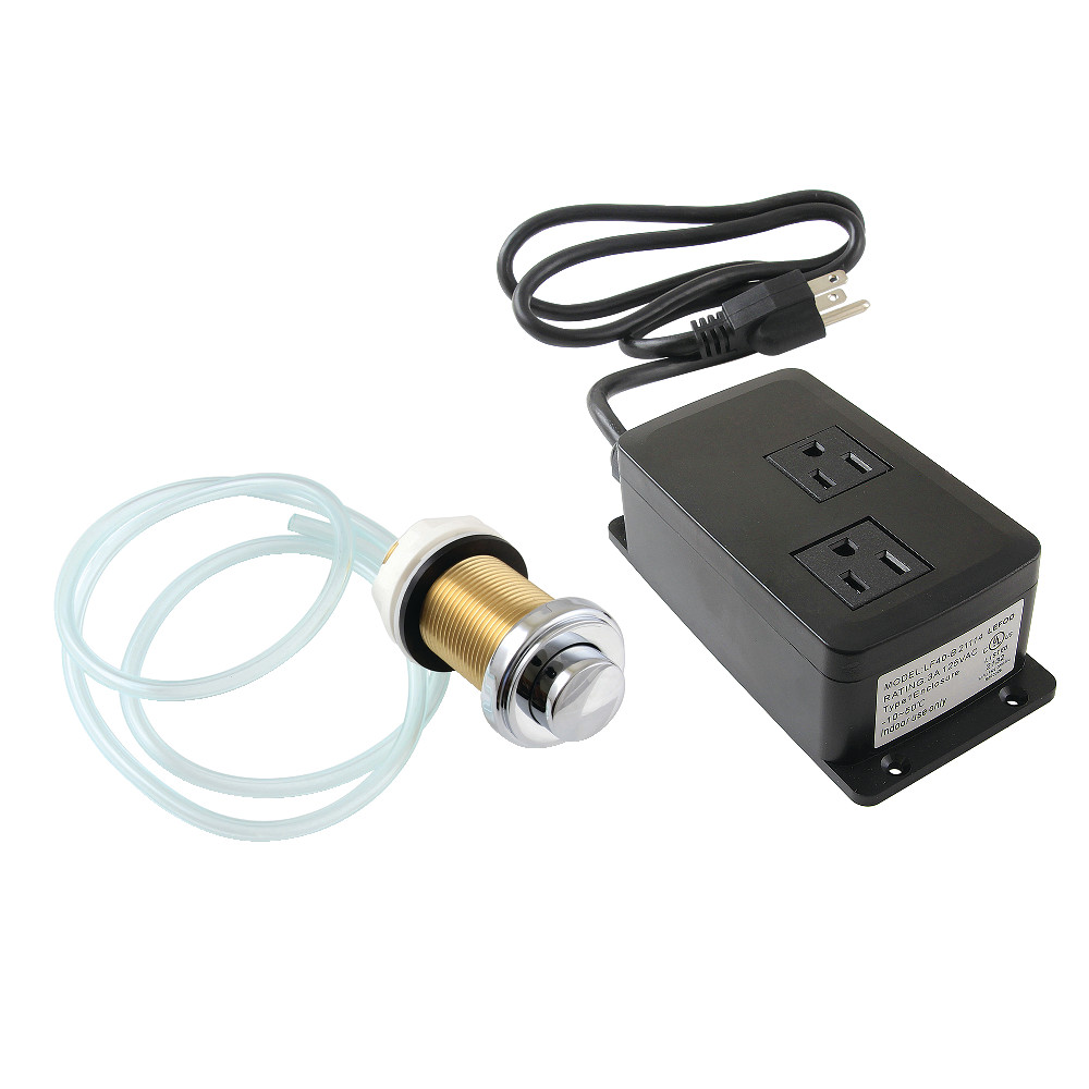 KADK211 3.75 in. Trimscape Dual Outlet Garbage Disposal Air Switch Kit, Polished Chrome