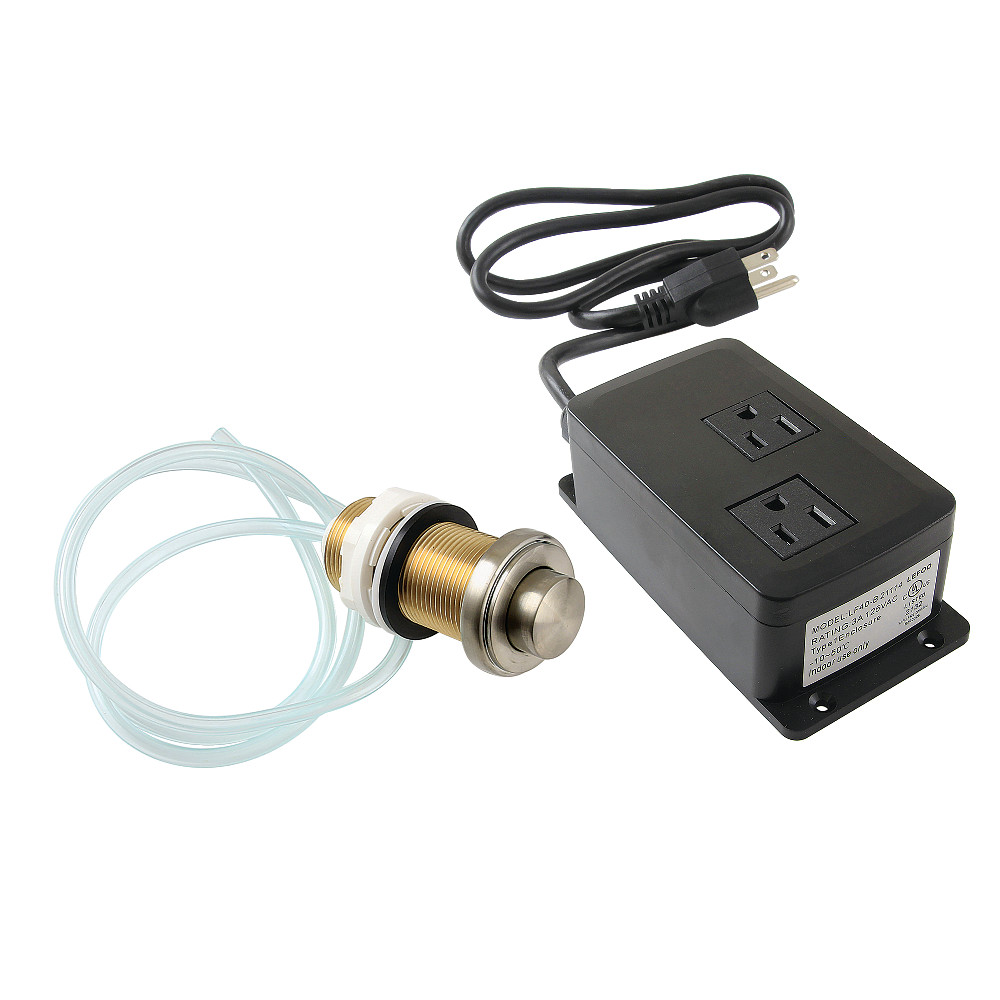 KADK218 3.75 in. Trimscape Dual Outlet Garbage Disposal Air Switch Kit, Brushed Nickel