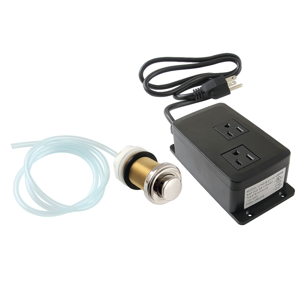 KADK216 3.75 in. Trimscape Dual Outlet Garbage Disposal Air Switch Kit, Polished Nickel