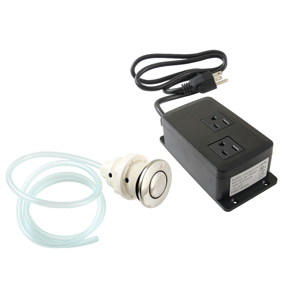 2.75 in. Trimscape Dual Outlet Garbage Disposal Air Switch Kit, Polished Nickel