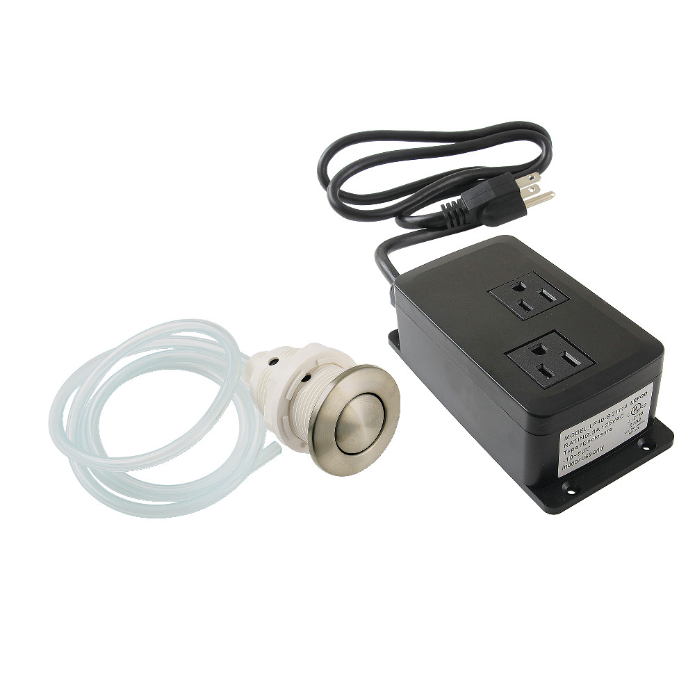 2.75 in. Trimscape Dual Outlet Garbage Disposal Air Switch Kit, Brushed Nickel
