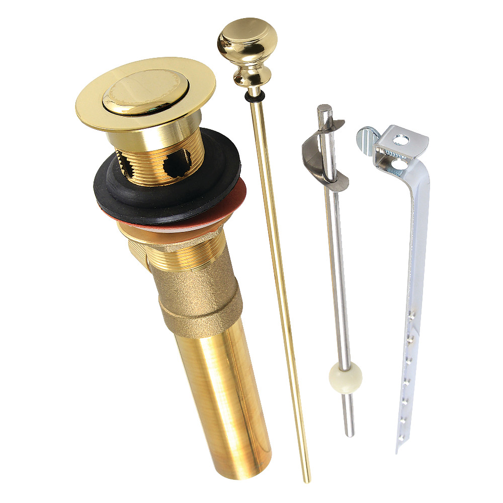 KB2002 2.13 in. 22 Gauge Pop-Up Drain with Overflow, Polished Brass