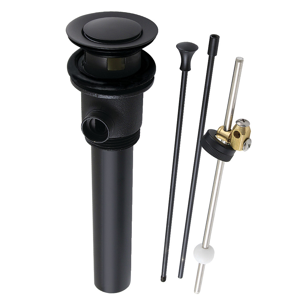 Picture of Kingston Brass KBT2120 16.25 in. 22 Gauge Brass Pop-Up Drain with Overflow & Extra Long Pop-Up Rod, Matte Black