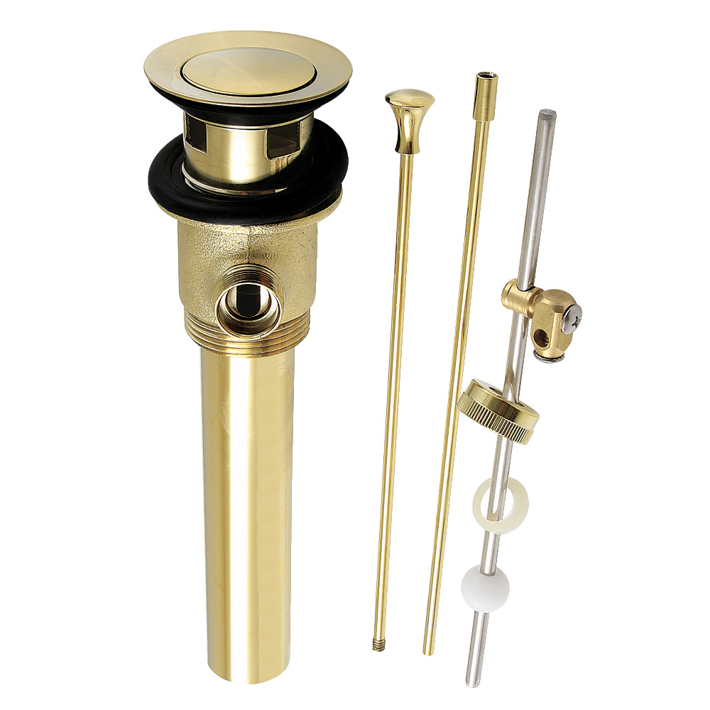 Picture of Kingston Brass KBT2122 16.25 in. 22 Gauge Brass Pop-Up Drain with Overflow & Extra Long Pop-Up Rod, Polished Brass