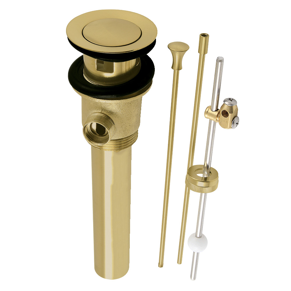 Picture of Kingston Brass KBT2127 16.25 in. 22 Gauge Brass Pop-Up Drain with Overflow & Extra Long Pop-Up Rod, Brushed Brass