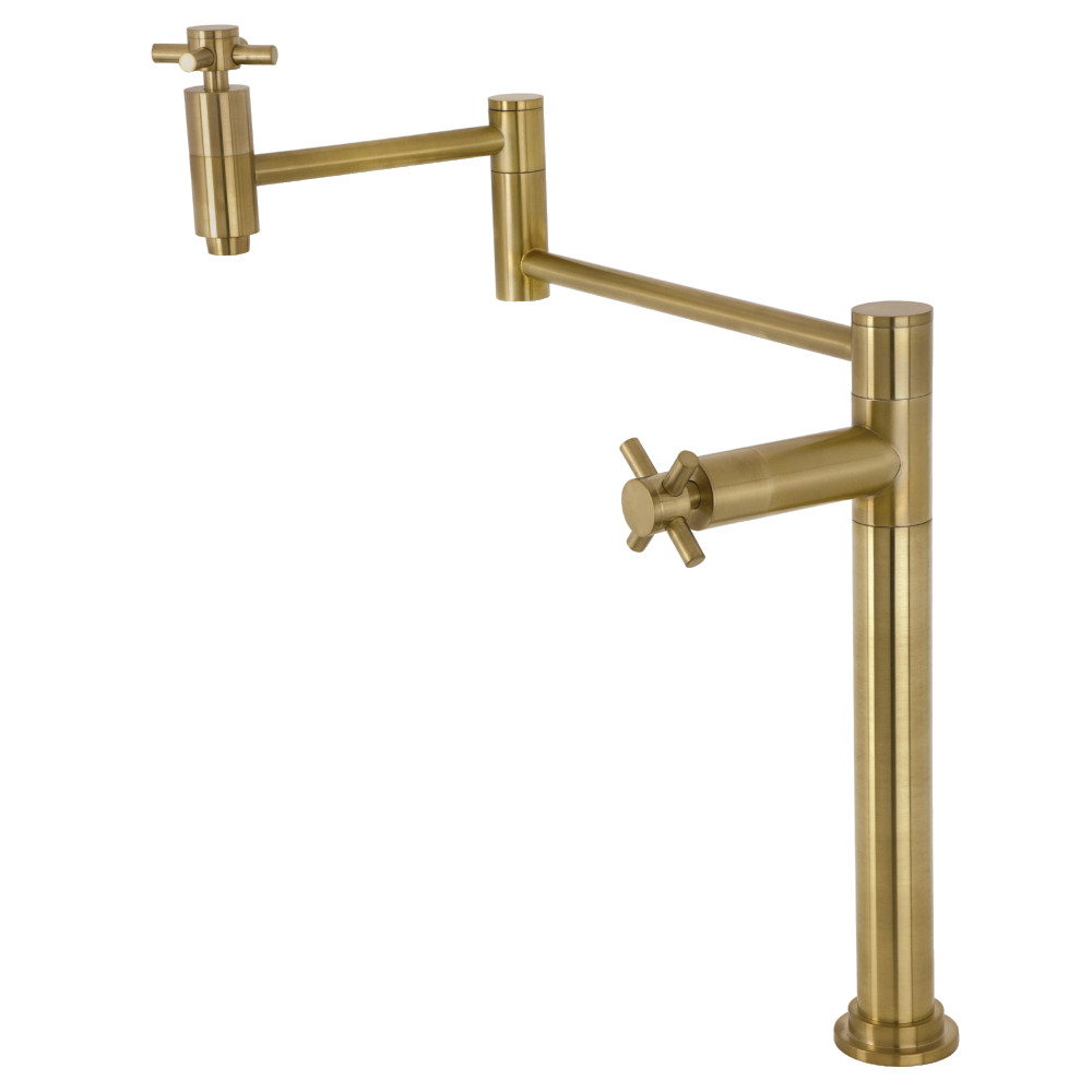 Picture of Kingston Brass KS8707DX Concord Deck Mount Pot Filler, Brushed Brass