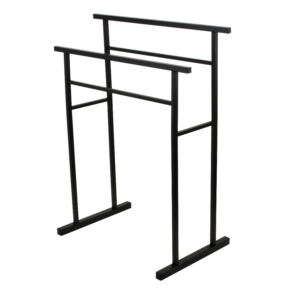 Edenscape Pedestal Steel Construction Towel Rack, Matte Black
